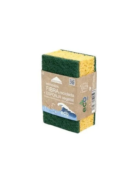 Pack de 2 Estropajos con esponja vegetal - Eco Friendly